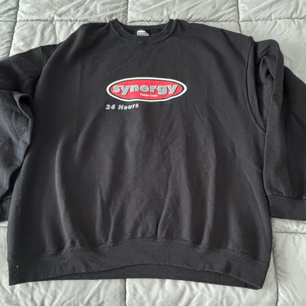 SYNERGY FITNESS BLACK 2XL SWEATSHIRT